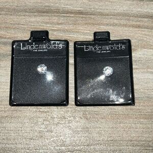 Vintage Lindenwold’s Fine Jewelers Cubic Zirconia Lot of 2 New Old Stock In Pack